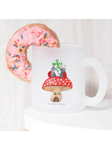 Mr. & Mrs. Panda Kakaotasse Marienkäfer Fliegenpilz ohne Spruch in Transparent