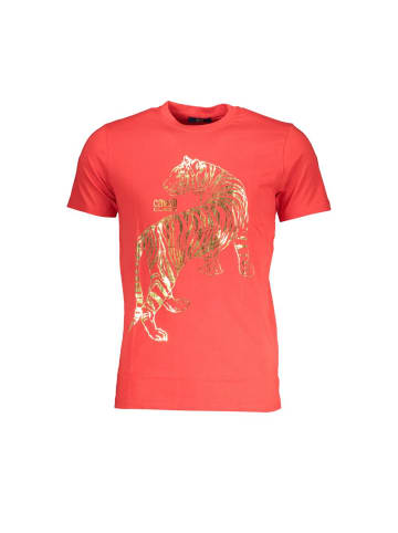 cavalli CLASS Rotes Baumwoll-T-Shirt