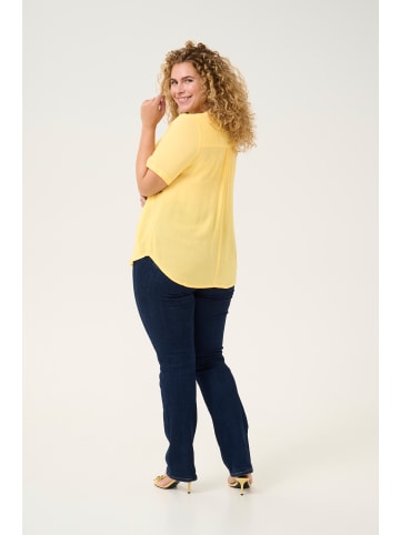 KAFFE curve Kurzarm-Bluse KCami Regular fit in Straw