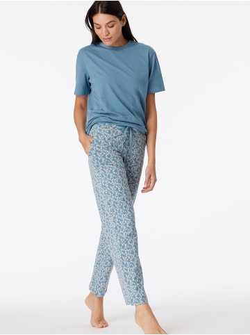 Schiesser Pyjamahose Mix & Relax lang in blaugrau