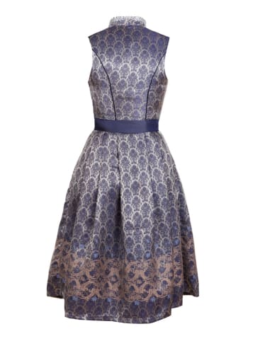 Edelnice Midi Dirndl 2-teilig Marianna in blau, silber
