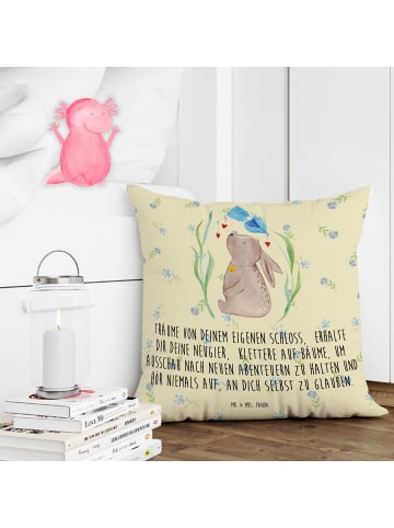 Mr. & Mrs. Panda Kissen 40x40 Hase Blume mit Spruch in Blumig