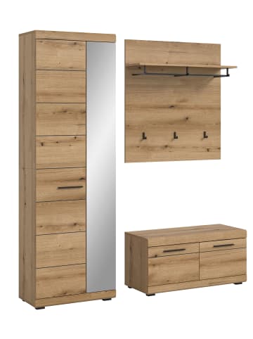 xonox.home Garderobenkombination  (B/H/T: 167x197x40 cm) in Evoke Oak Nachbildung