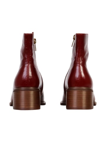 Emilie Karston Ankle Boots mit Lederabsatz Paris Rot