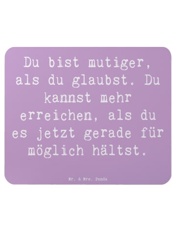 Mr. & Mrs. Panda Mauspad Spruch Mut und Tapferkeit mit Spruch in Lavendeltraum