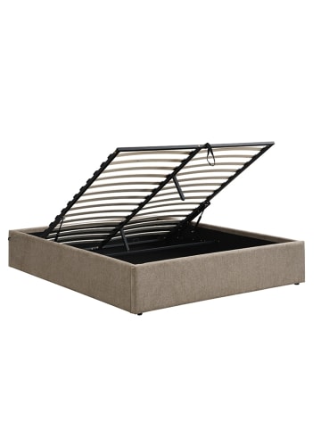 CALICOSY Bett ALIX in Braun - (W) 204 x (H) 36,50 x (L) 150 cm
