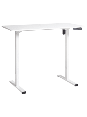 Beliani Höhenverstellbarer Schreibtisch TAVARES in Weiß - (W) 120 x (H) 75 x (L) 60 cm