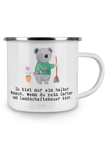 Mr. & Mrs. Panda Becher Garten- und Landschaftsbauer Herz mit Sp... in Weiß