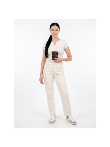 Zwei Mademoiselle Geldbörse 10 cm in leo brown