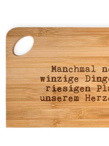 Mr. & Mrs. Panda Holzbrett Manchmal nehmen winzige Dinge... mit ... in Braun