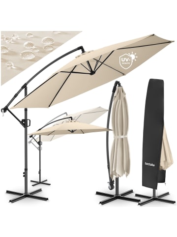 tectake Terrassenschirm Artemis - 360° drehbar mit UV-Schutz