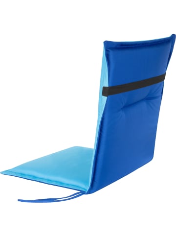 Aspero Zweifarbige Stuhlauflage Niedriglehner Milazzo in Blau/Türkis
