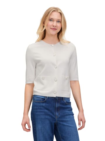 BETTY & CO Strick-Cardigan mit Knopfleiste in Rohweiß