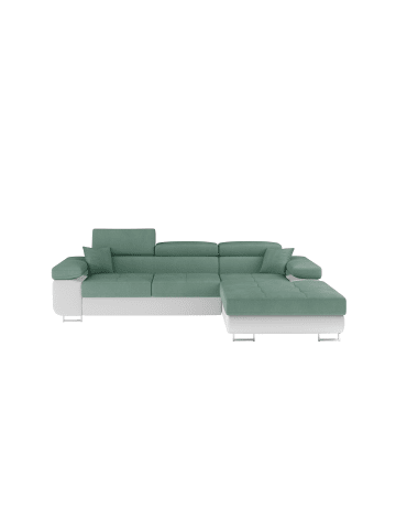 MF Design Amanda Recamiere Rechts in Graugrün -  (L) 203 x (B) 289 x (H) 85 cm