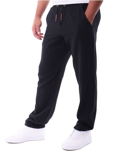 RESLAD Baumwollhose Freizeithose lang in schwarz