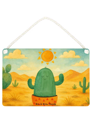 Mr. & Mrs. Panda Schild Kaktus Sonne Design ohne Spruch in Weiß