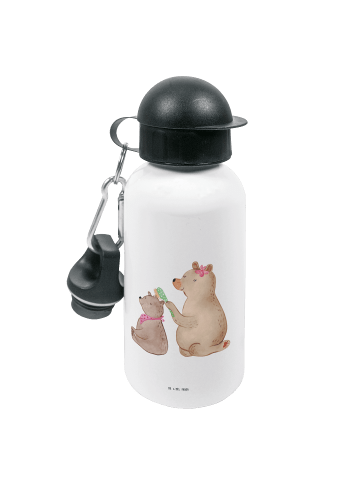Mr. & Mrs. Panda Aluflasche Bär Kind ohne Spruch in Weiß