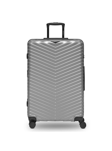Redolz Essentials 18 4 Rollen Trolley 76 cm mit Dehnfalte in Metallic-Silver Shiny