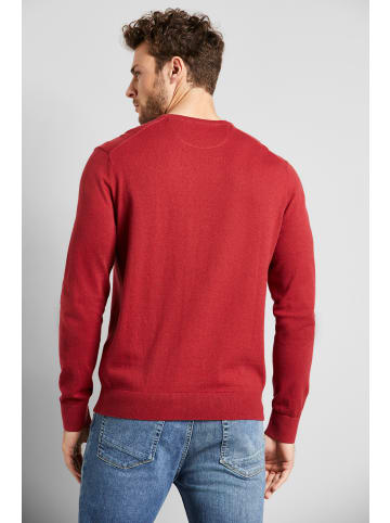 Bugatti V-Ausschnitt-Pullover in rot