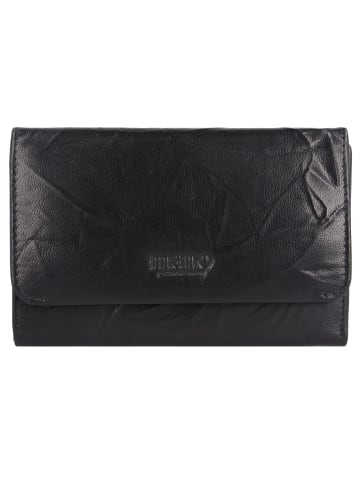 mano Donna Aurona Geldbörse RFID Leder 14,5 cm in schwarz