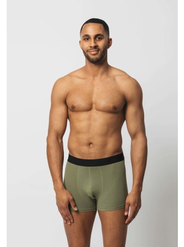 SNOCKS Boxershorts ohne Logo aus Bio-Baumwolle in Mix (Rot/Olive/Blau)