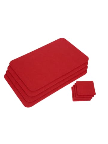 GRÄWE Platzmatten-Set Polyester in rot