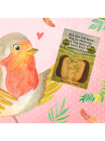 Mr. & Mrs. Panda Grußkarte Igel Liebe Design mit Spruch in Weiß