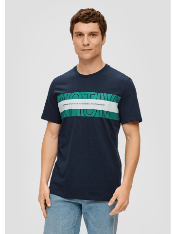 S. Oliver T-Shirt kurzarm in Blau