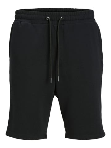 Jack & Jones Bermuda Sweat Shorts Kurze Komfort Fit Hose in Schwarz