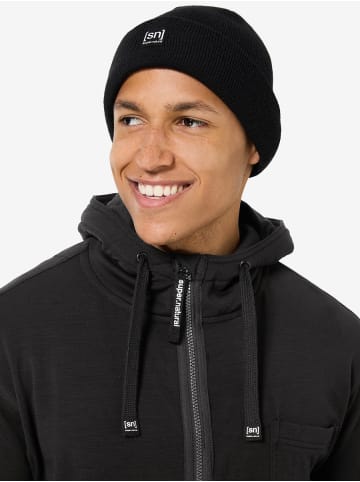 super.natural Merino Mütze MERINO BASIC BEANIE in Schwarz