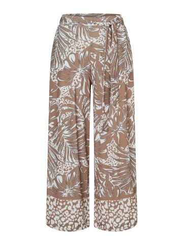 More & More unkomplizierte,  weite, verkürzte Schluphose in leaf print