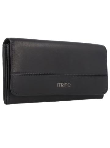 mano Don Romeo Geldbörse RFID Leder 18 cm schwarz
