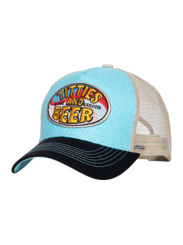 King Kerosin King Kerosin Trucker Cap Titties and Beer in hellblau