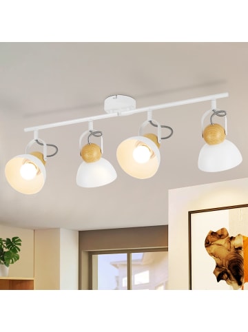 ZMH Deckenleuchte in weiß rund 4-flammige E27 350° schwenkbar Deckenspot