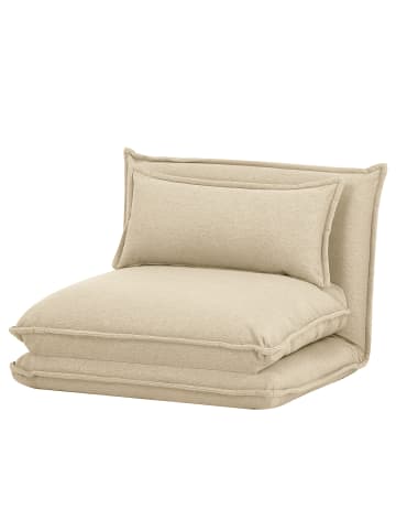home24 home24 Schlafsessel aus Textil in Anthrazit, 78 x 56 x 74 cm in Beige