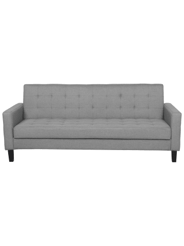 Beliani 3-Sitzer Sofa VEHKOO in Grau/Braun - (W) 200 x (H) 86 x (L) 77 cm