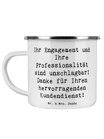 Mr. & Mrs. Panda Trinkbecher Spruch Kundendienstmitarbeiter Held... in Weiß