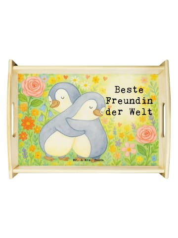 Mr. & Mrs. Panda Deko Tablett Pinguin Beste Freundin der Welt De... in Weiß
