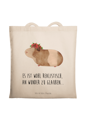 Mr. & Mrs. Panda Shopper Meerschweinchen Weisheit mit Spruch in Creme