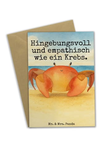 Mr. & Mrs. Panda valentinstagskarte Sternzeichen Krebs Design mi... in Weiß