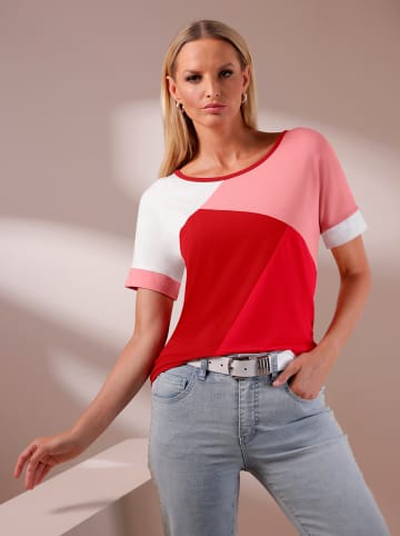 Heine Shirt in rot-pink-gemustert