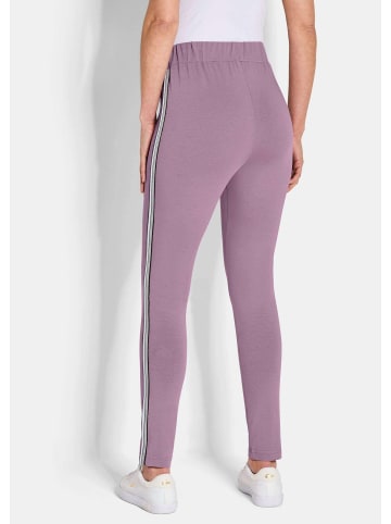 GOLDNER Kurzgröße: Zweierpack Leggings mit schmalem Bein in altrosé / schwarz