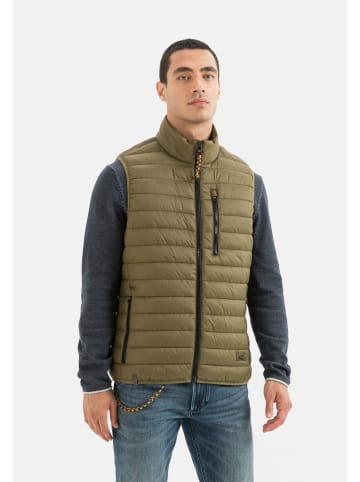 Camel Active Steppweste aus recyceltem Polyester in Oliv-Braun