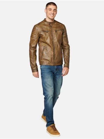 KOROSHI Leder-Effektjacke in braun