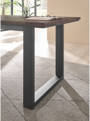 Furn.Design Esstisch Thermo Eiche Metall schwarz Küchentisch 160 x 81 cm
