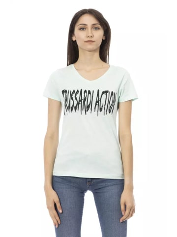 Trussardi Action Hellblau Hell Blau Baumwolle Damen Top