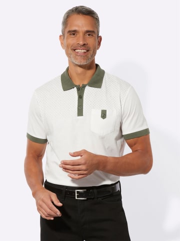 Sieh an! Kurzarm-Poloshirt in ecru-khaki