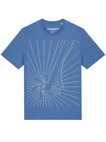 wat? Apparel T-Shirt Fahrradspeichen in Bright Blue
