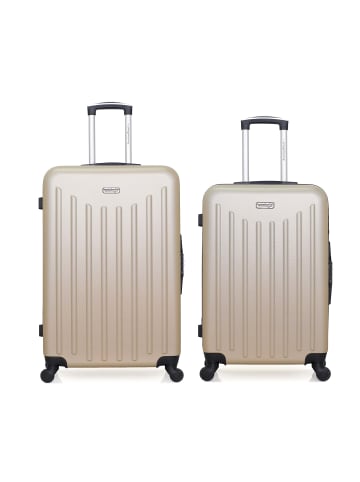 American Travel 2 tlg. Kofferset BROOKLYN in Beige (105L/72L)