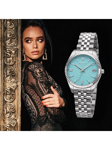 Regent Analog-Armbanduhr Regent Metallarmband silber mittel (ca. 34mm)